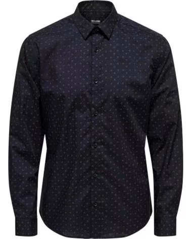 ONLY CAMISA DE HOMBRE ONLY SONS CON ESTAMPADO AZUL AZUL