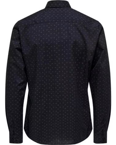 ONLY CAMISA DE HOMBRE ONLY SONS CON ESTAMPADO AZUL AZUL