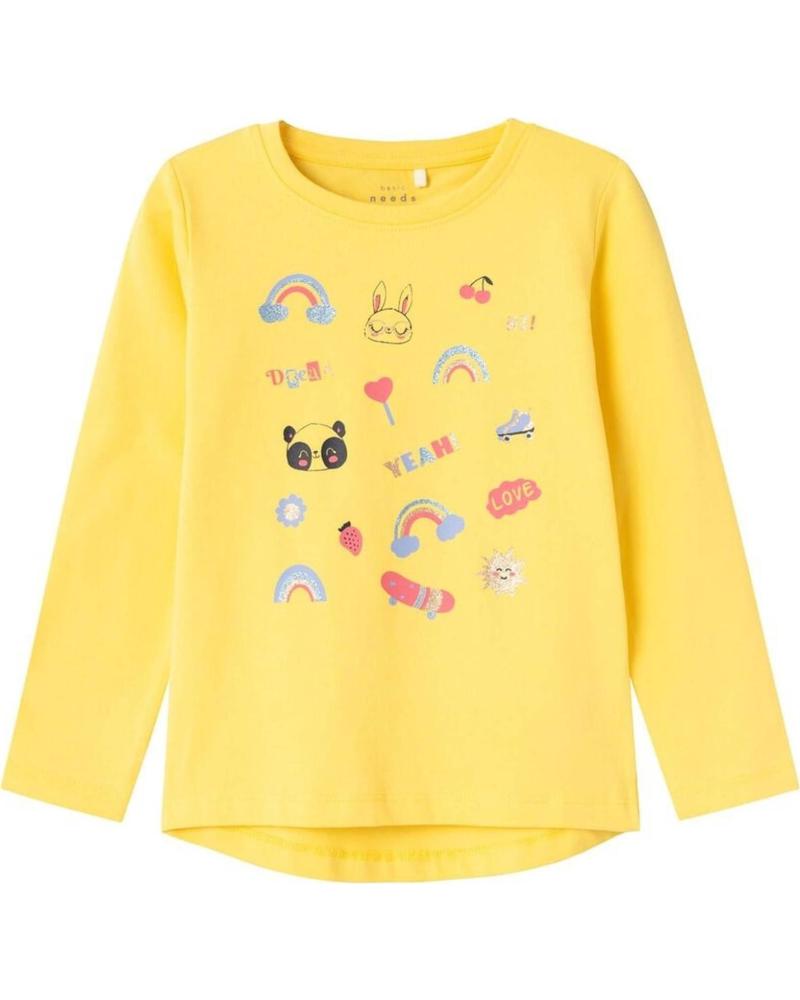 NAME IT SUDADERA INFANTIL DE MANGA LARGA EN COLOR AMARILLO CON ESTAMPADO