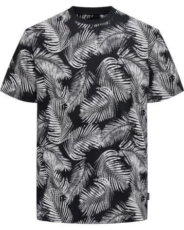 ONLY CAMISETA DE MANGA CORTA CON ESTAMPADO DE HOJAS PARA HOMBRE AZUL