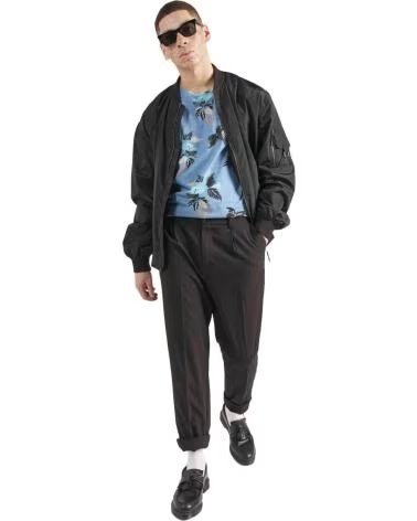 BLEND MEN´S SHORT SLEEVE T-SHIRT WITH FLORAL PRINT AZUL