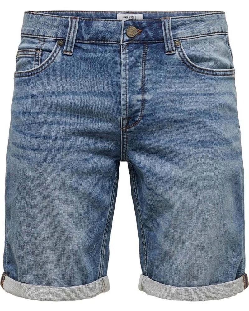 ONLY PANTALON CORTO SONS 22018584-BLUEDENIM EN PARA HOMBRE AZUL