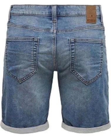 ONLY PANTALON CORTO SONS 22018584-BLUEDENIM EN PARA HOMBRE AZUL