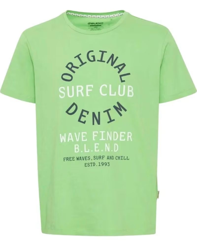 BLEND CAMISETA DE MANGA CORTA "ORIGINAL SURF CLUB DENIM" PARA HOMBRE VERDE