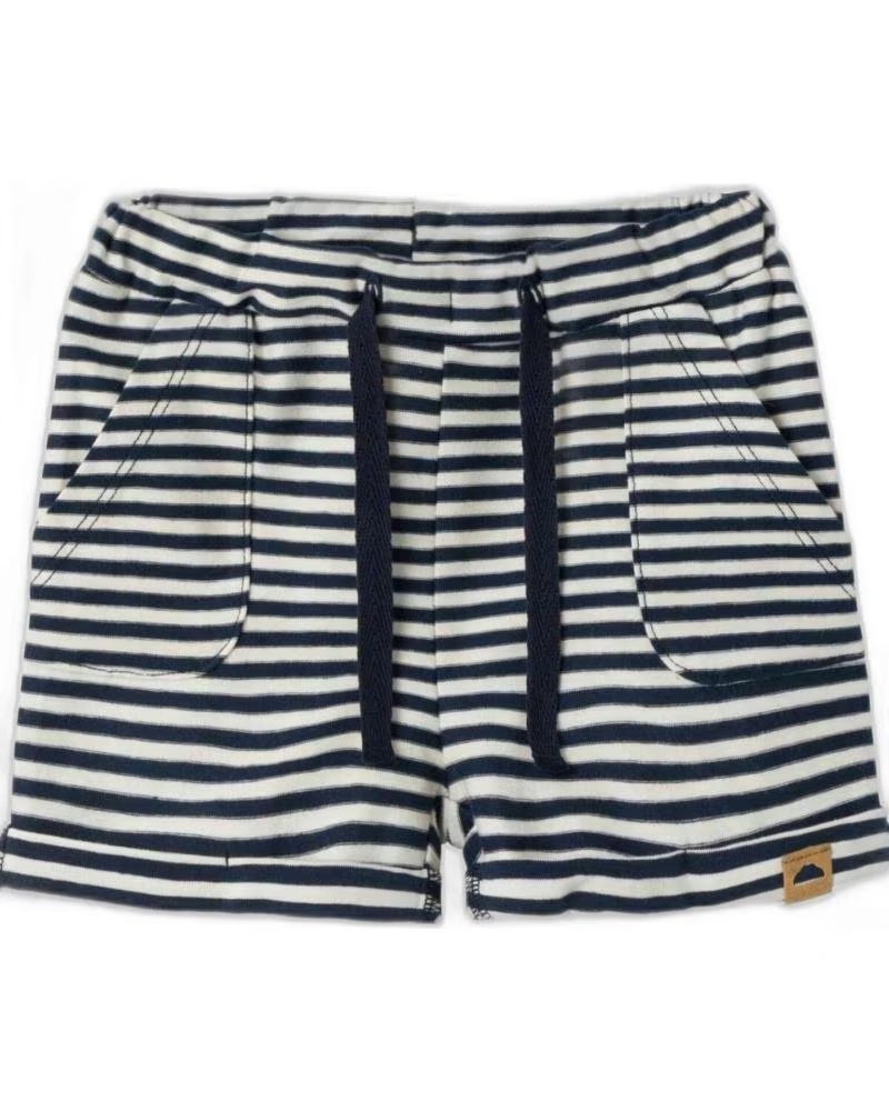 NAME IT NAME IT GESTREIFTER UNISEX-SHORT FÜR KINDER NEGRO