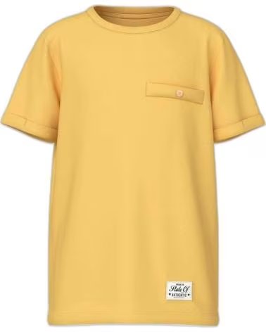 NAME IT KURZARM-T-SHIRT MIT BRUSTTASCHE AMARILLO