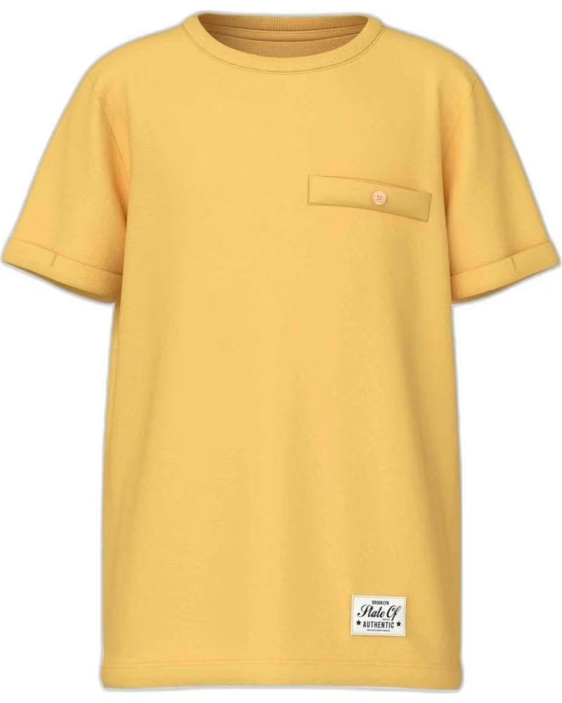 NAME IT KURZARM-T-SHIRT MIT BRUSTTASCHE AMARILLO