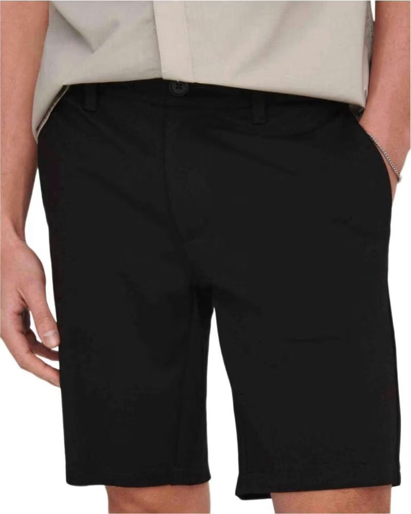 ONLY PANTALONCINI NERI DA UOMO NEGRO