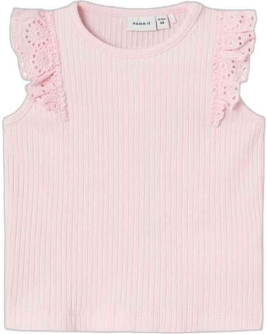 NAME IT CAMISETA DE TIRANTES ROSA DE CANALÉ CON VOLANTES PARA NIÑA ROSA
