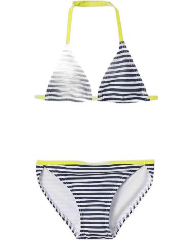 NAME IT BIKINI DOS PIEZAS RAYADO CON DETALLE EN CONTRASTE NEGRO