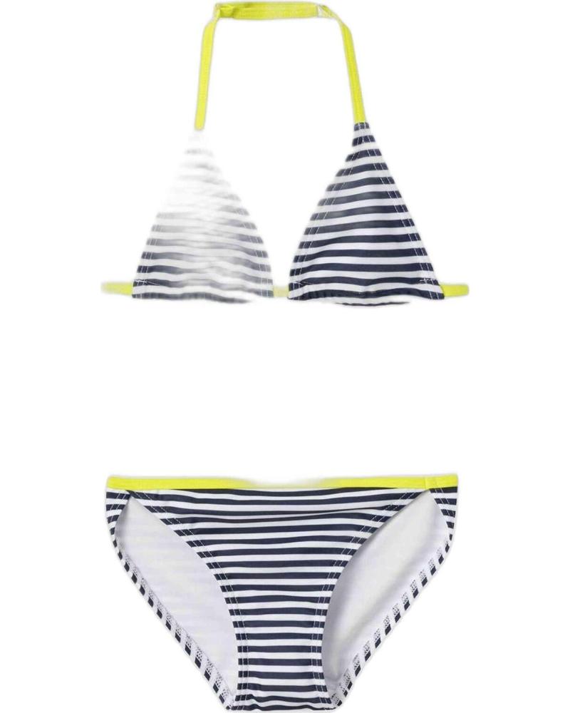 NAME IT BIKINI DOS PIEZAS RAYADO CON DETALLE EN CONTRASTE NEGRO
