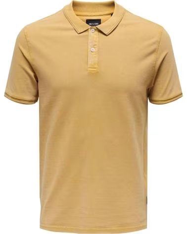 ONLY POLO DE MANGA CORTA PARA HOMBRE ONLY SONS AMARILLO