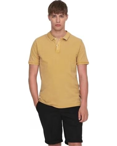 ONLY POLO DE MANGA CORTA PARA HOMBRE ONLY SONS AMARILLO