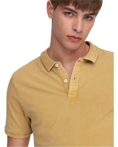 ONLY POLO DE MANGA CORTA PARA HOMBRE ONLY SONS AMARILLO