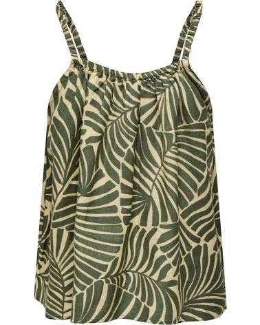 ONLY TOP DE TIRANTES ESTAMPADO TROPICAL VERDE