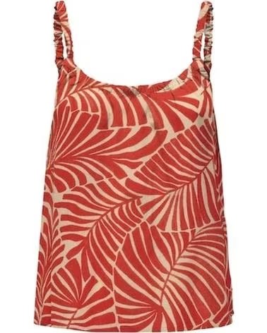 ONLY TOP DE TIRANTES CON ESTAMPADO TROPICAL ROJO