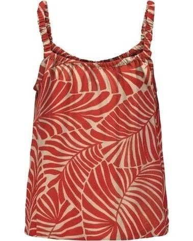 ONLY TOP DE TIRANTES CON ESTAMPADO TROPICAL ROJO