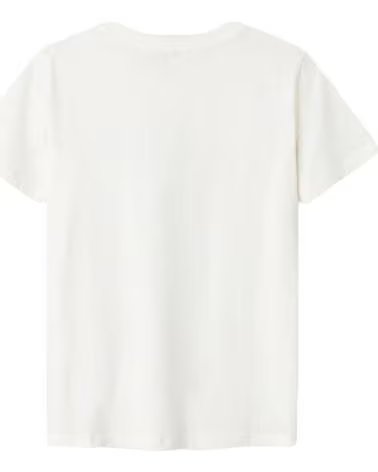 NAME IT UNISEX-T-SHIRT MIT KURZEN ÄRMELN UND GRAFIKDRUCK BLANCO