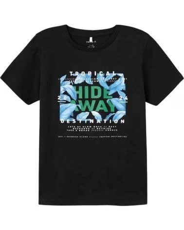 NAME IT NAME IT KURZARM-T-SHIRT FÜR JUNGEN NEGRO