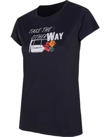 TRANGOWORLD CAMISETA DE MANGA CURTA TRANGOWORLD "TAKE THE OTHER WAY" FEMININA NEGRO