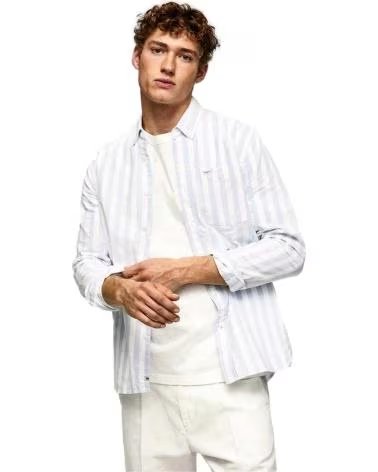 PEPE JEANS GESTREIFTES HEMD VON PEPE JEANS FÜR HERREN BLANCO