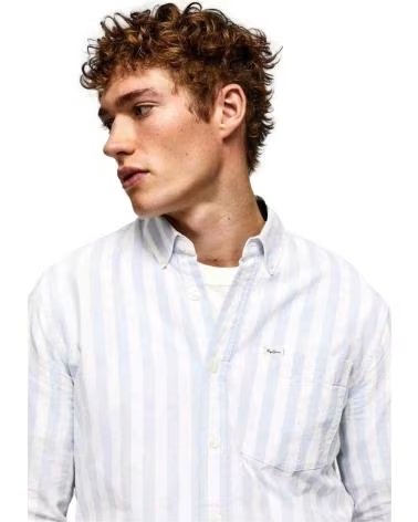 PEPE JEANS GESTREIFTES HEMD VON PEPE JEANS FÜR HERREN BLANCO