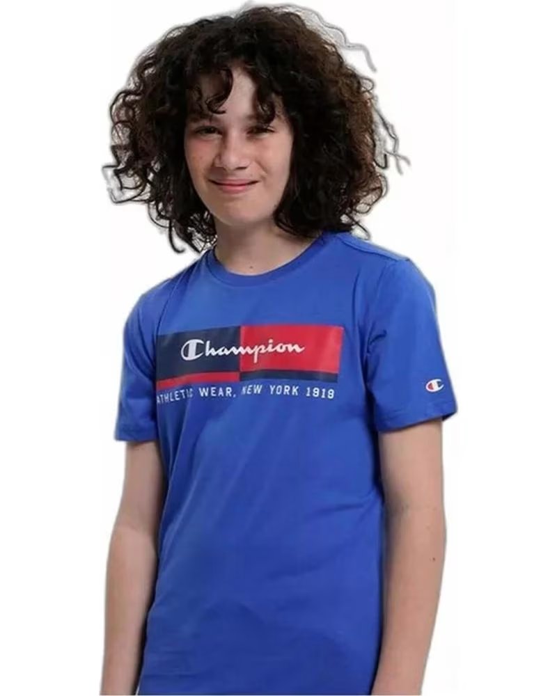 CHAMPION CAMISETA DE MANGA CORTA EN PARA NINOS AZUL
