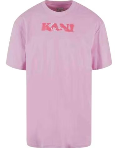 KARL KANI KARL KANI T-SHIRT MIT KURZEN ÄRMELN UND ROSA LOGO FÜR HERREN ROSA