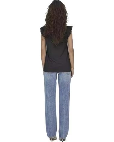 ONLY BLUSA ONLY NERA CON VOLANT DA DONNA NEGRO