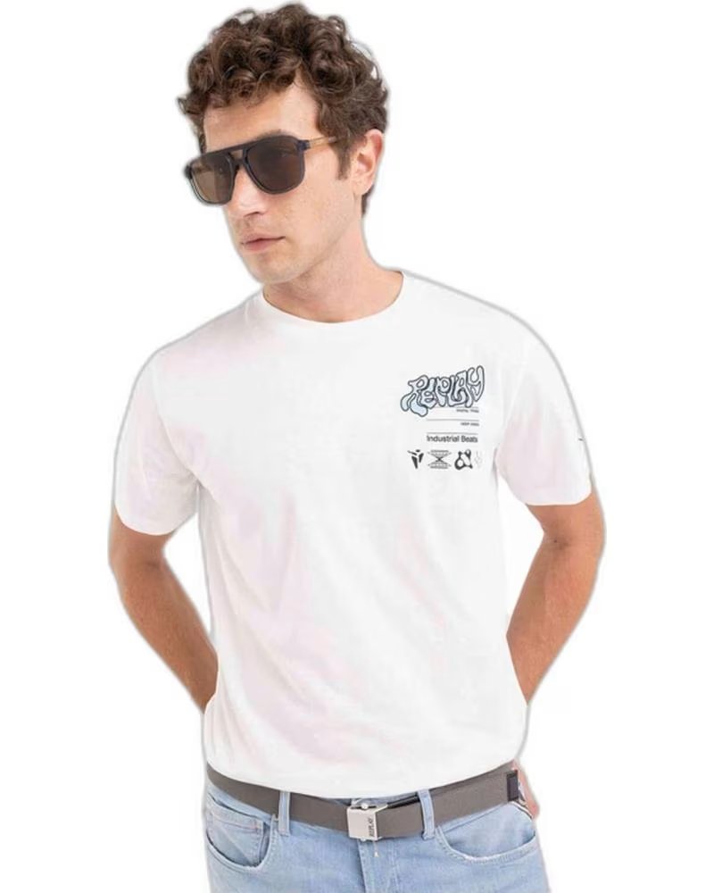 REPLAY REPLAY T-SHIRT MIT KURZEN ÄRMELN FÜR HERREN BLANCO