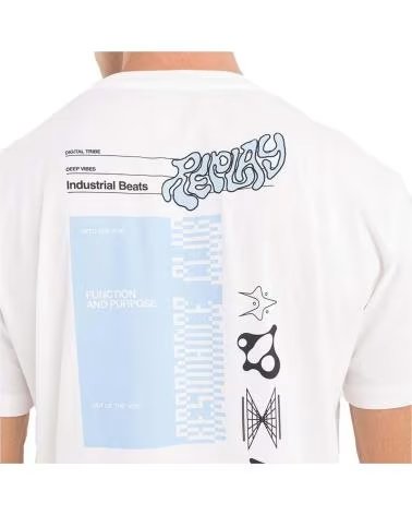 REPLAY REPLAY T-SHIRT MIT KURZEN ÄRMELN FÜR HERREN BLANCO