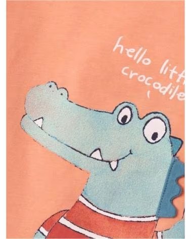 NAME IT NAME IT T-SHIRT MIT KURZEN ÄRMELN FÜR JUNGEN MIT KROKODIL NARANJA