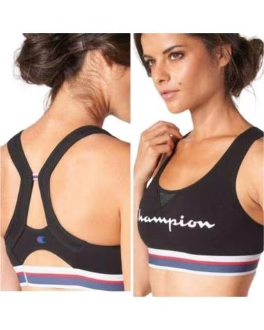 CHAMPION SUTIÃ ESPORTIVO CHAMPION PRETO FEMININO NEGRO