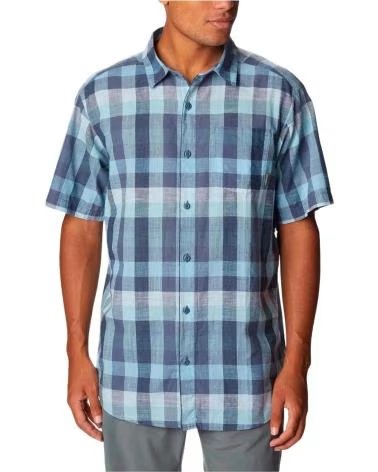 COLUMBIA CAMICIA A QUADRI A MANICHE CORTE COLUMBIA AZUL