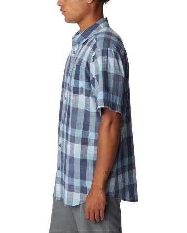 COLUMBIA CAMICIA A QUADRI A MANICHE CORTE COLUMBIA AZUL