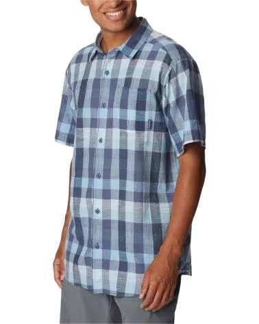 COLUMBIA CAMICIA A QUADRI A MANICHE CORTE COLUMBIA AZUL