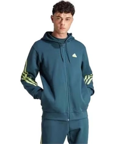 ADIDAS FELPA CON CAPPUCCIO ADIDAS FUTURE ICONS 3-STRIPES DA UOMO AZUL