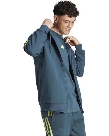 ADIDAS FELPA CON CAPPUCCIO ADIDAS FUTURE ICONS 3-STRIPES DA UOMO AZUL