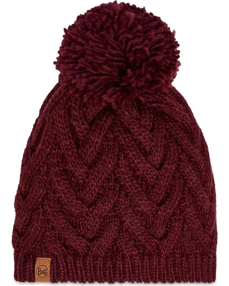 BUFF BERRETTO BUFF DA DONNA ROSSO CON POMPON ROJO