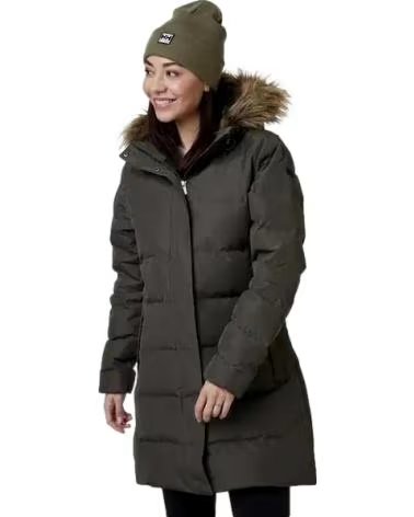 HELLY HANSEN PARKA ACOLCHADA CON CAPUCHA DE PELO HELLY HANSEN VERDE