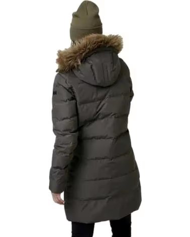 HELLY HANSEN PARKA ACOLCHADA CON CAPUCHA DE PELO HELLY HANSEN VERDE