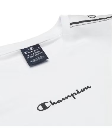 CHAMPION T-SHIRT A MANICHE CORTE CHAMPION PER BAMBINI BLANCO