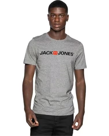 JACK AND JONES CAMISETA DE MANGA CORTA JACKJONES EN PARA HOMBRE GRIS