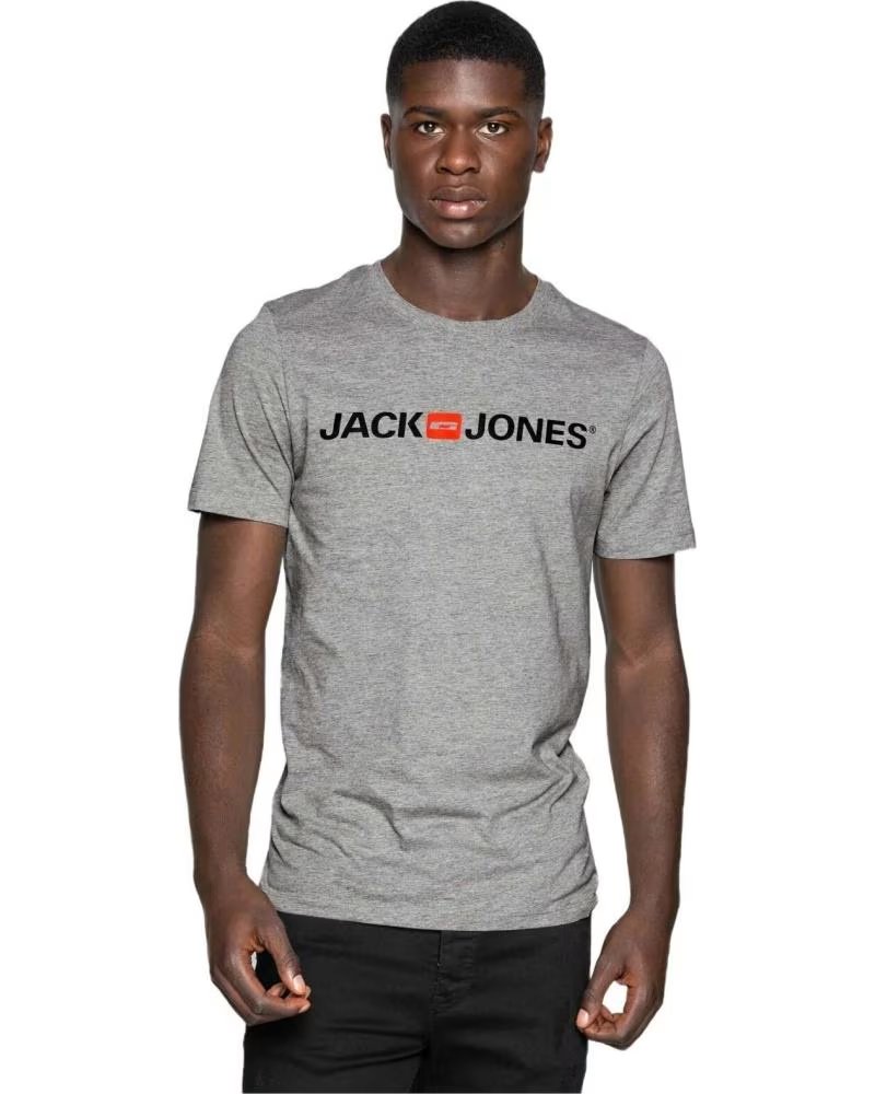 JACK AND JONES CAMISETA DE MANGA CORTA JACKJONES EN PARA HOMBRE GRIS
