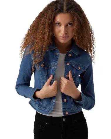GIACCA CORTA IN DENIM VERO MODA DA DONNA AZUL