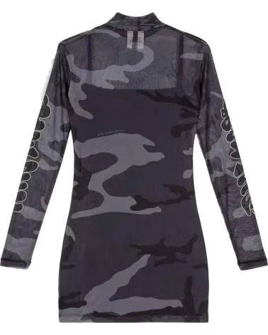 GRIMEY VESTIDO GRIMEY DE MANGA COMPRIDA CAMUFLADO FEMININO NEGRO