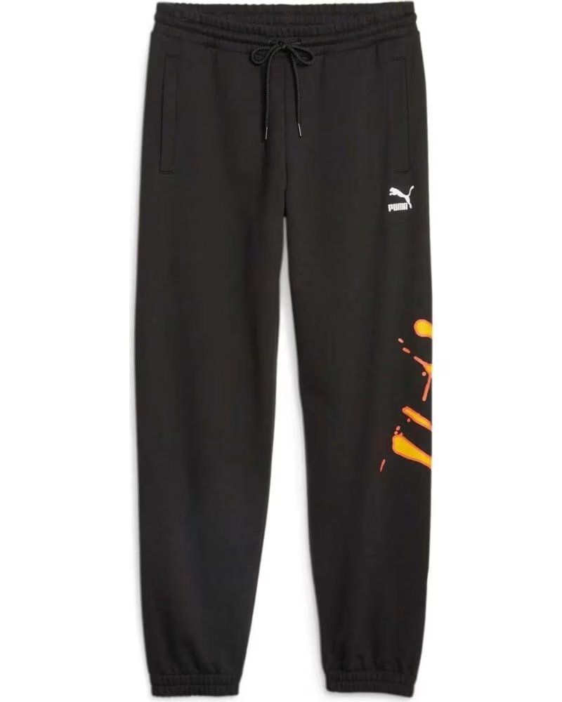 PUMA PANTALONI SPORTIVI LUNGHI PUMA NERI DA UOMO NEGRO