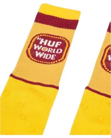 HUF CALCETINES HUF "WORLD WIDE" UNISEX AMARILLOS AMARILLO