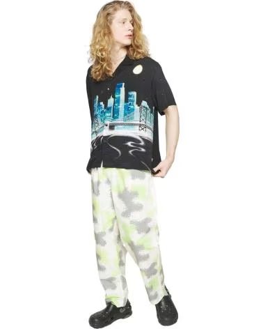 HUF CAMICIA HUF SKYLINE NERA STAMPATA DA UOMO NEGRO