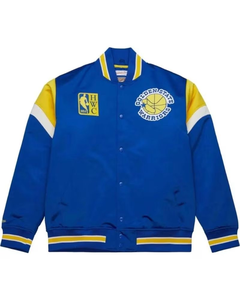 MITCHELL  NESS MITCHELL & NESS GOLDEN STATE WARRIORS JACKET FOR MEN AZUL